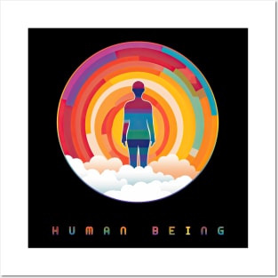 Human Being Pride Month Rainbow Sleeve Posters and Art